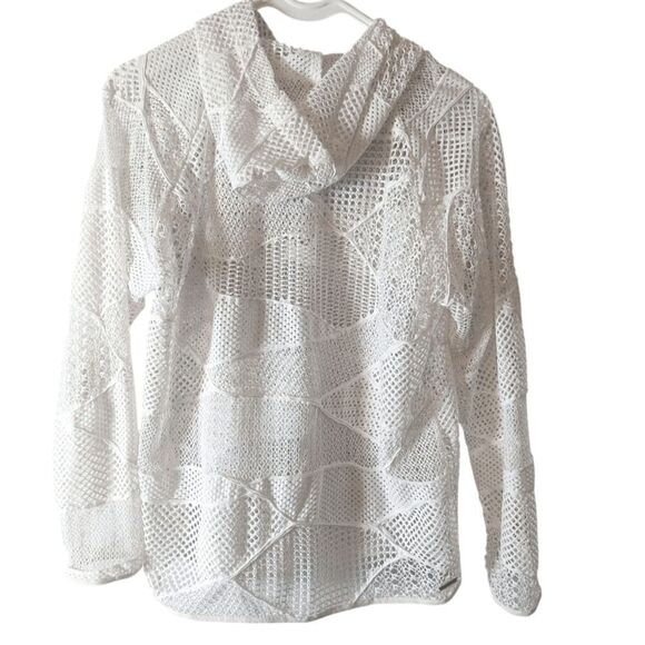 ALALA Shore White Mesh Hoodie Size XS - Picture 3 of 3